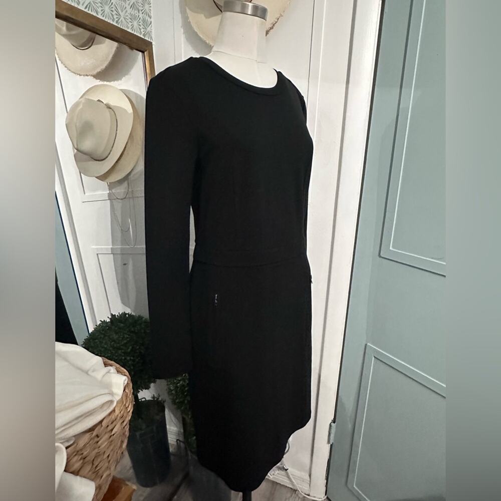 Athleta Ponte Wanderer Zip Dress Black Long Sleeve - Picture 3 of 8